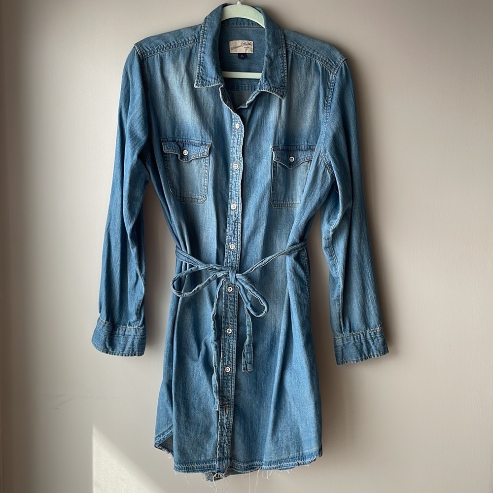 Distressed Denim Dress